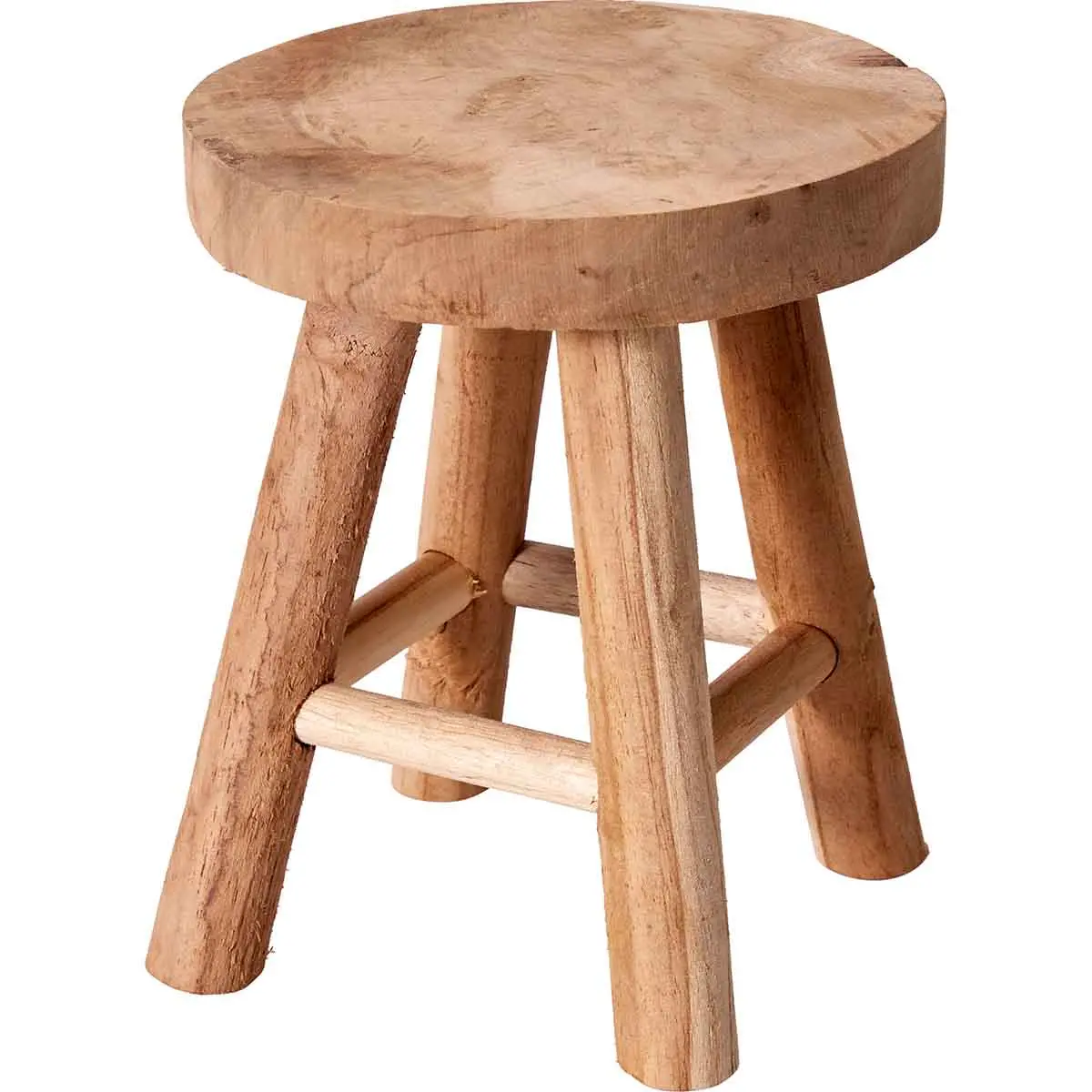 Dekorationsskammel Teak 17,5x15x15 cm - Skamler, stole og bænke - 8721037790215 - 0