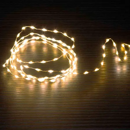 Batteri ljusslinga 100 micro-led varmvit - Batteridrivna ljusslingor - 6410416421445 - 1