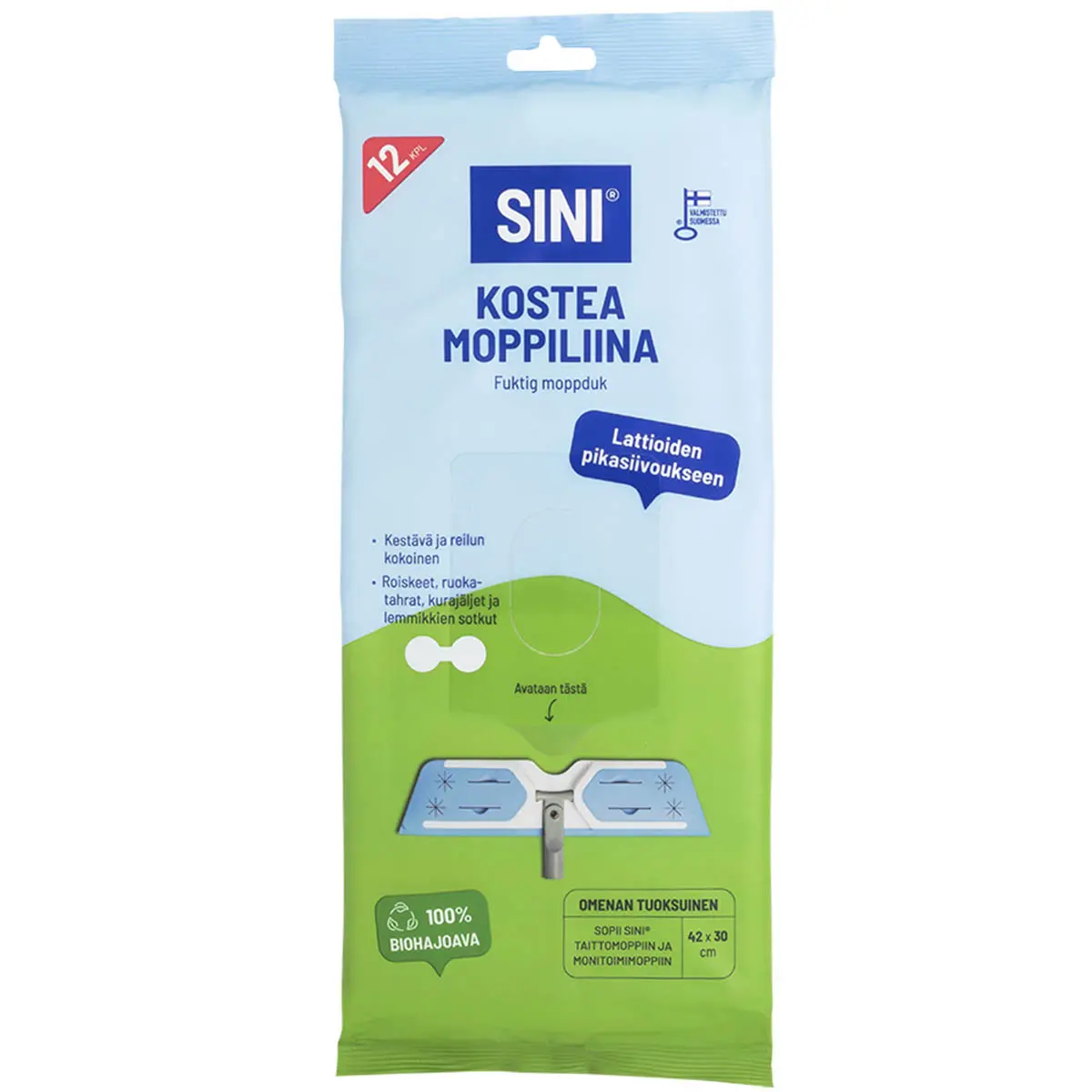 Sini Moppeklud fugtig 12 stk parfumeret - Mopper og mopper - 6423800037641 - 0