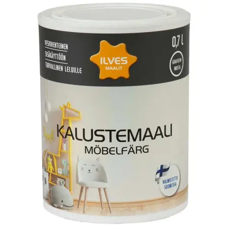 Ilves Möbelfärg V40 grafit svart - Fasadfärger - 6430026955284 - 0