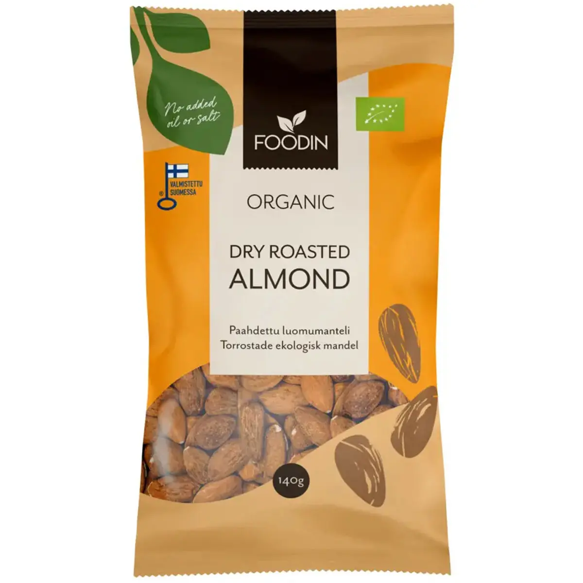 Mandel 140g Torrrostad ekologisk - Nötter, frön och pålägg - 6430048234602 - 0