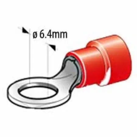 Ringsko M6 6,4mm 10stk rød - Abiko - 6438255200281 - 1