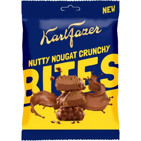 Karl Fazer Nutty Nougat Crunchy Bites 94 - Slikposer - 6416453057234 - 0