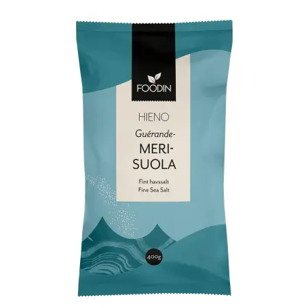 Guerande havsalt 400g fint Foodin - Krydderier og olier - 6430055215984 - 0