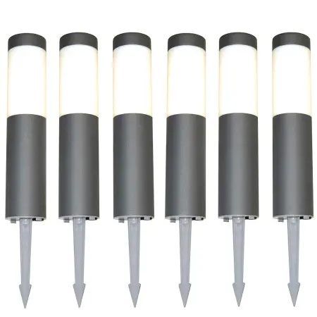 Utebelysning Kväll 6 delar 6x2W - Lyktstolpar och spotlights - 6438140870360 - 1