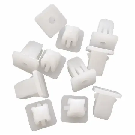 Plastbeslag hvid 10 stk - Kabelbindere og kabelbindere i rustfrit stål - 6438471355741 - 0