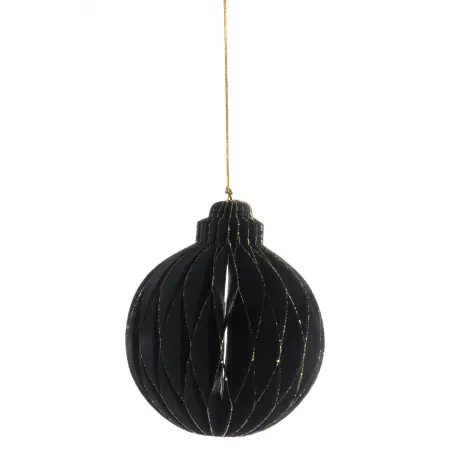 Papirbold 10 cm sort 3 stk - juletræspynt - 6410416209500 - 0