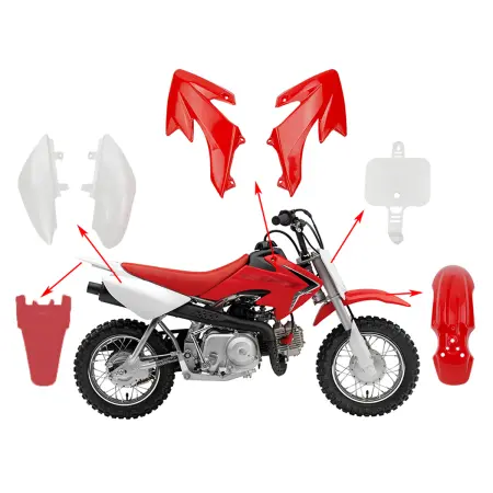 COVER KIT CRF LOOK RED 50-125cc - Kåpor till moped och cross - 6438471028362 - 1
