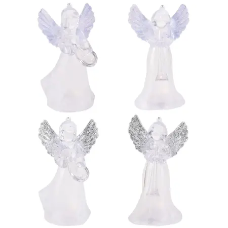 Juldekoration Angel Glitter led 11 cm sortiment - Julpynt - 8719987257278 - 1