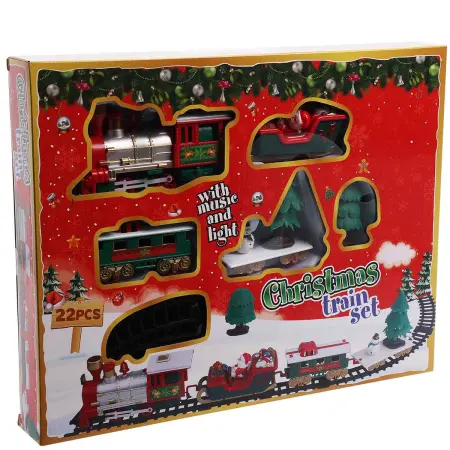 Tågbana Xmas 22 delar - Julpynt - 8721037212762 - 0