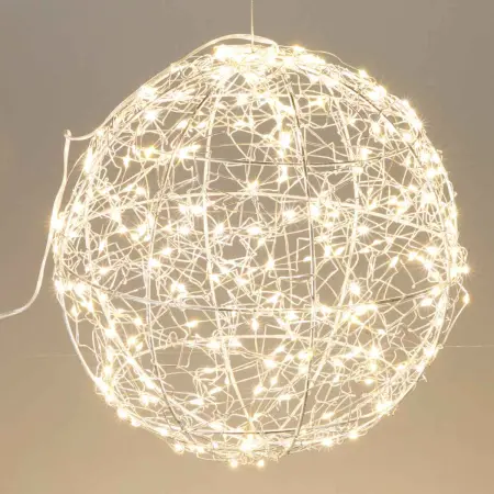 Lyskugle Lumo Led sølv 25cm varmt lys -  - 8721037551939 - 0