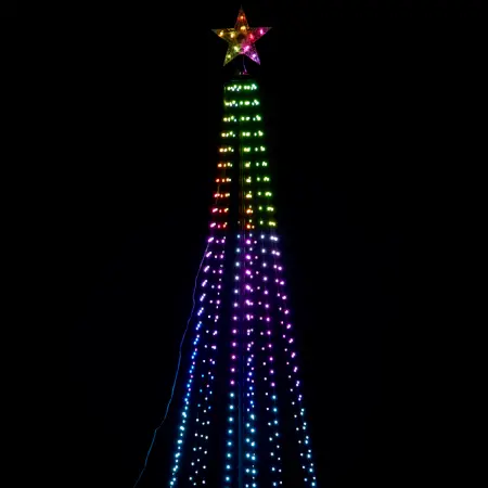 Juletræ Silhouette 210 cm 550 LED RGB - Stearinlys træ - 8721461168000 - 1
