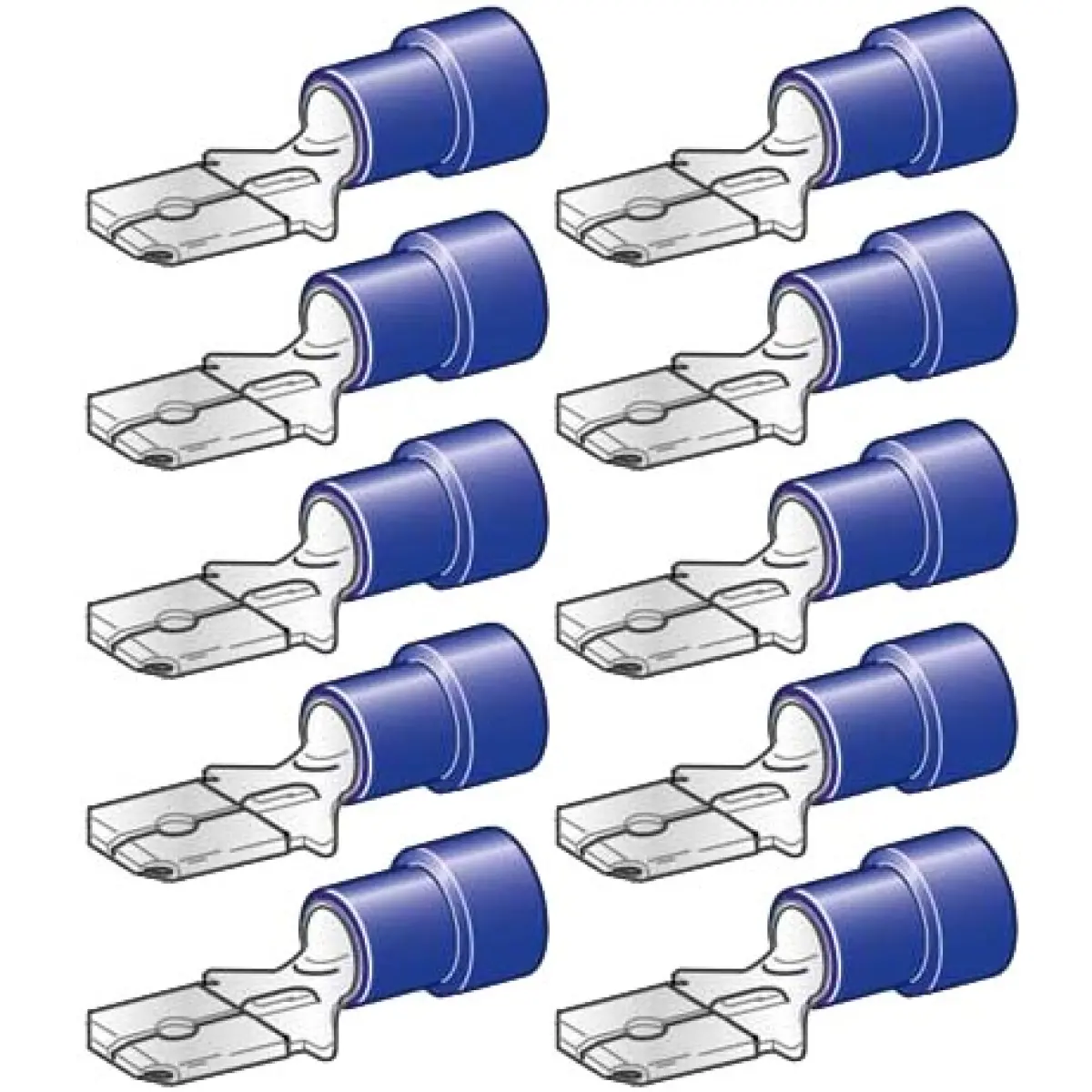 Loddehane 6,3mm 10stk hanerød - Abiko - 6438255200076 - 0