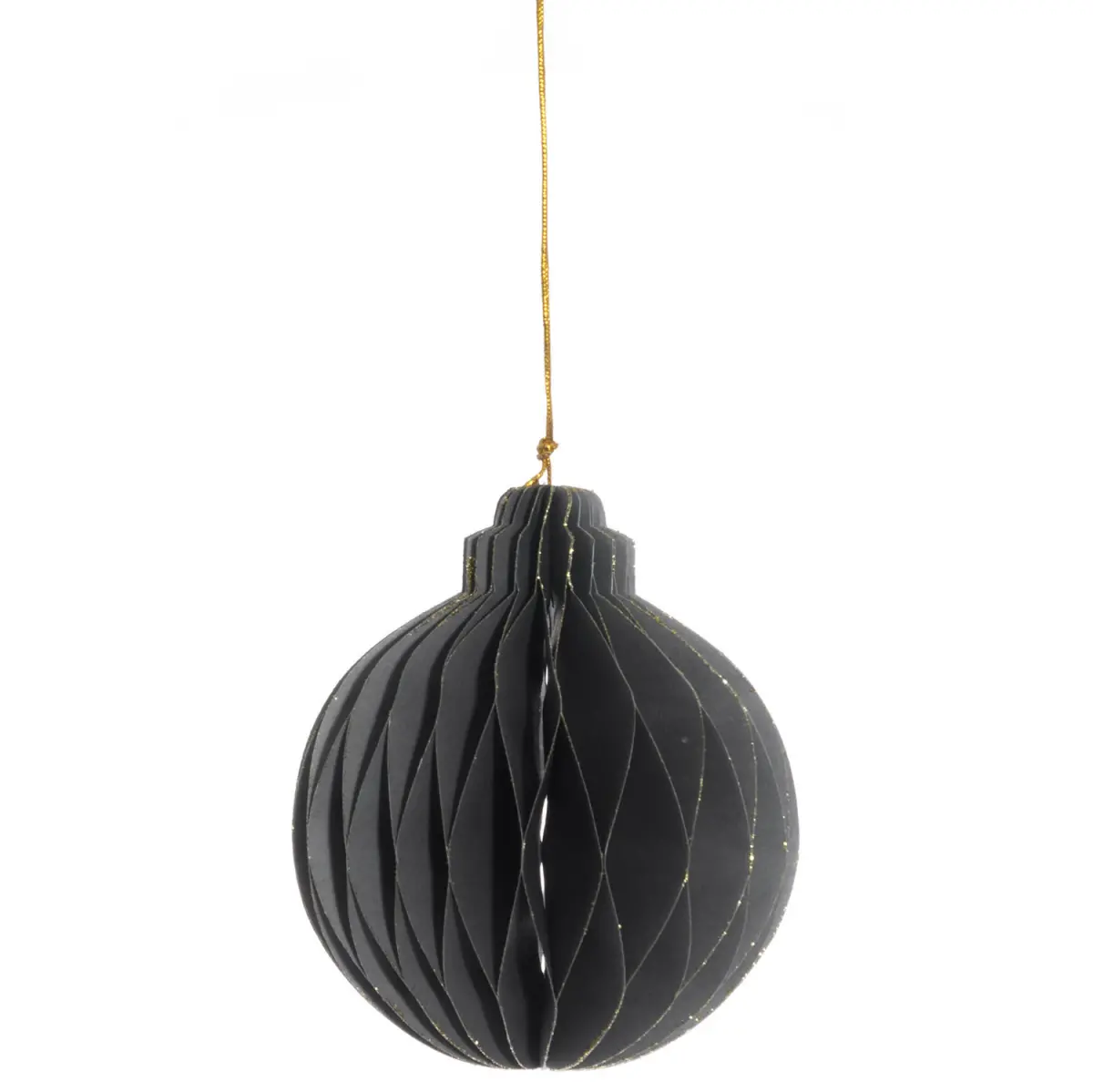 Papirbold 10 cm grå 3 stk. - juletræspynt - 6410416209517 - 0