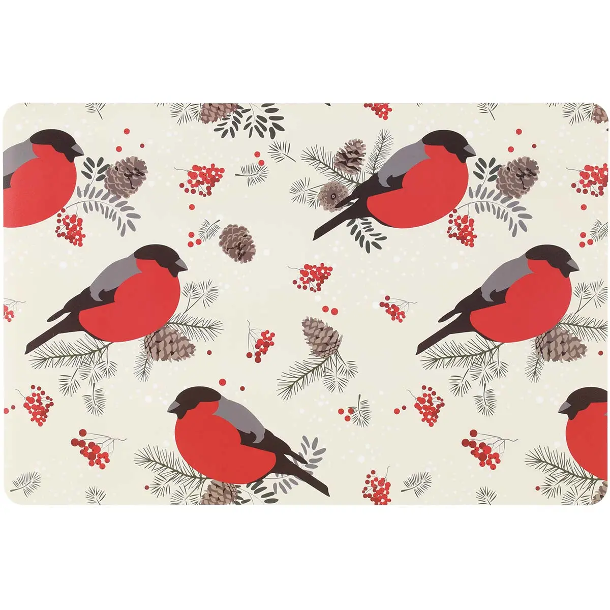 Tablett Domherre 30x45 cm - Jultextilier och accessoarer - 6410416510552 - 0