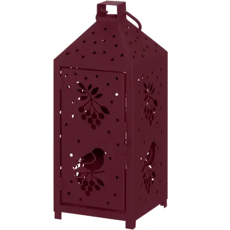 Lykta Domherre vinröd 30cm - Lyktor - 6410416594248 - 0