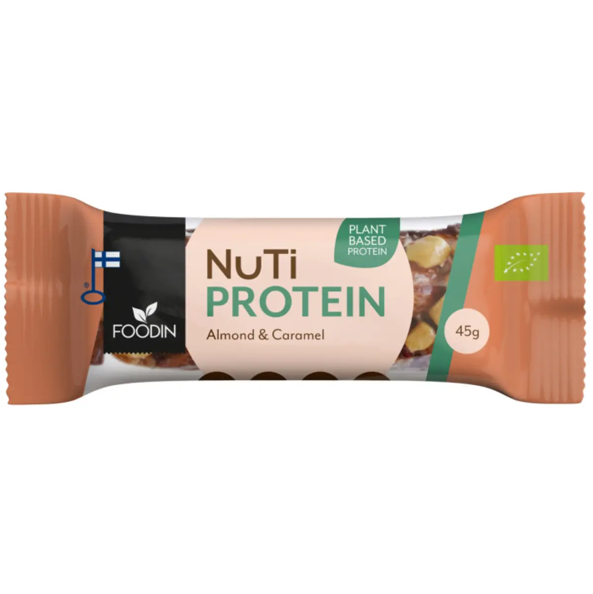 Nuti Protein Mandel Karamelli patukka 45g Foodin - Proteinbars - 6430048238600 - 0