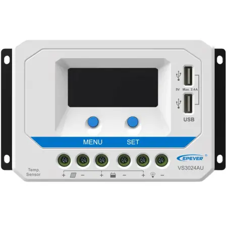 Solcellsregulator PWM 30A 12/24V - Laddningsregulatorer för solpaneler - 6438056306083 - 0