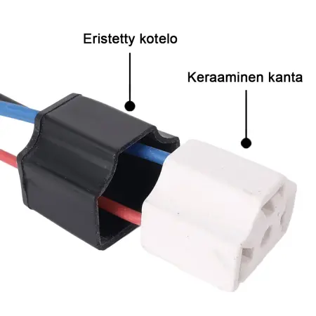 Lampesokkel til H4 pære 2stk Universal - Andre billygter og tilbehør - 6438471290158 - 1
