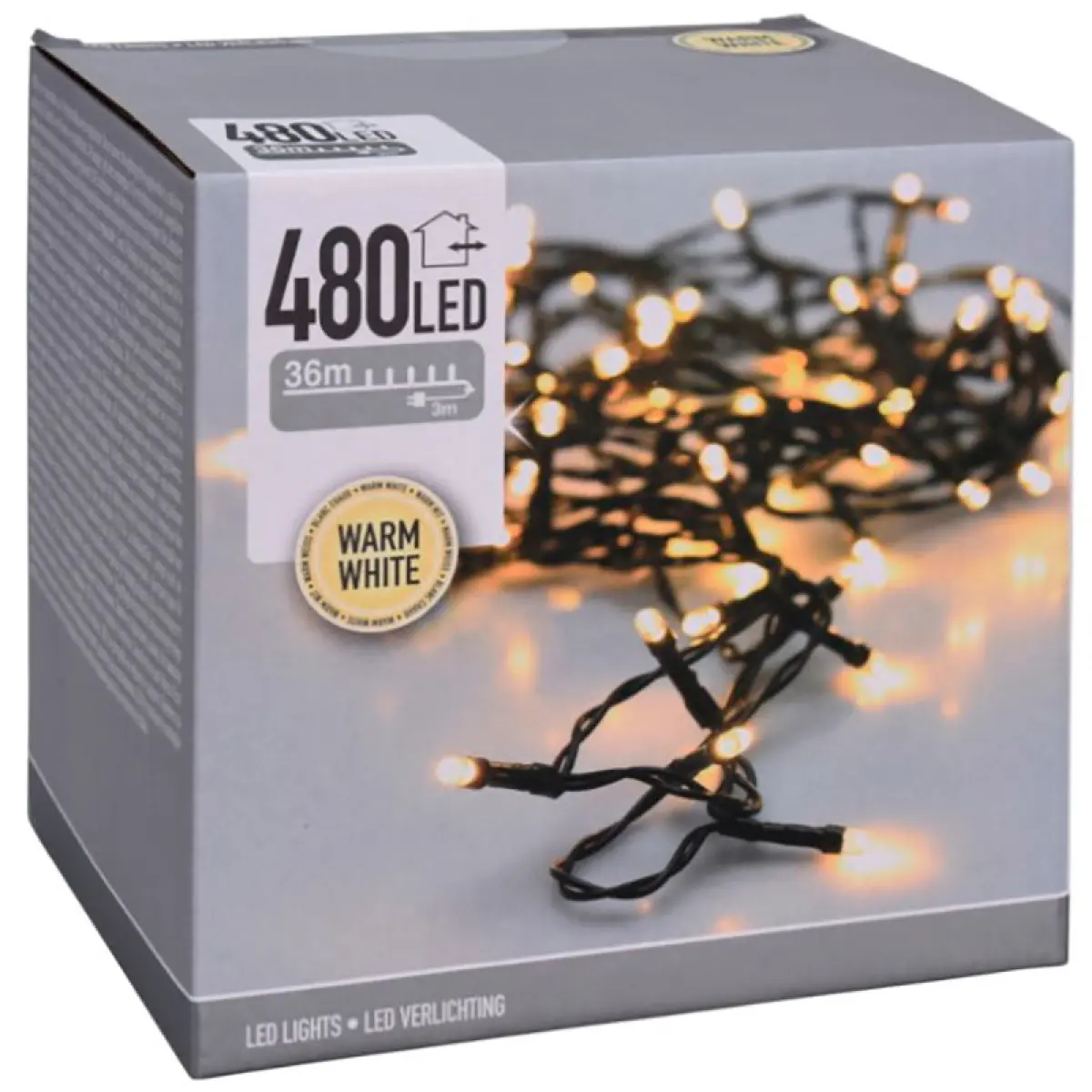Ljusserie 480 LED varmvit 36 m - Ljusslingor utomhus och inomhus - 8719202259155 - 0