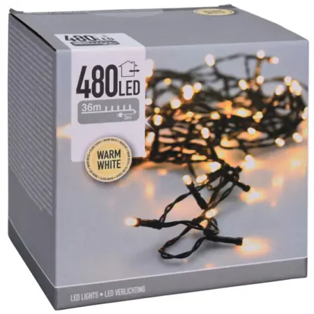 Ljusserie 480 LED varmvit 36 m - Ljusslingor utomhus och inomhus - 8719202259155 - 0