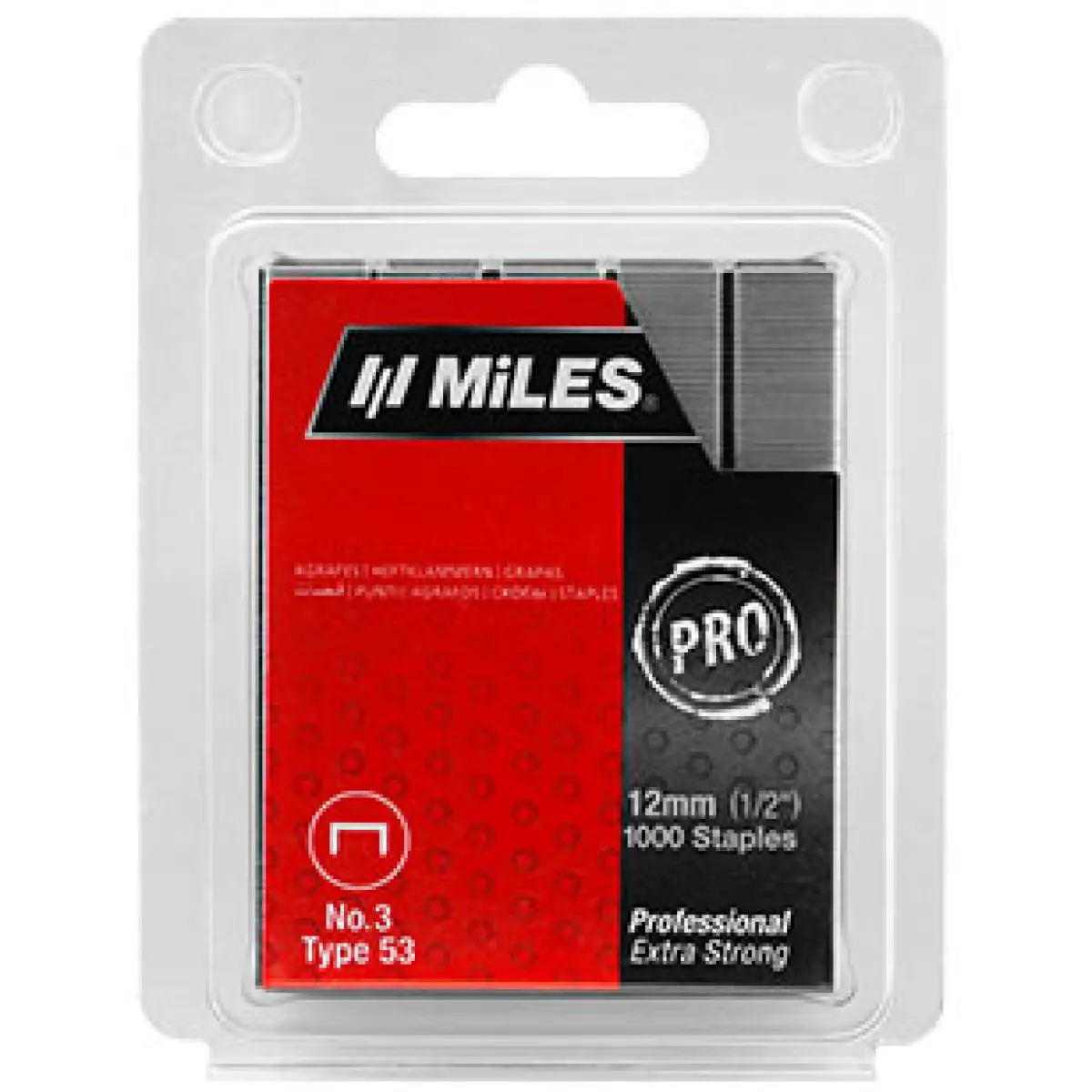 Niitti NO.3 12mm 1000stk Miles 53 - Hæftemaskiner og nitter - 8901057901239 - 0