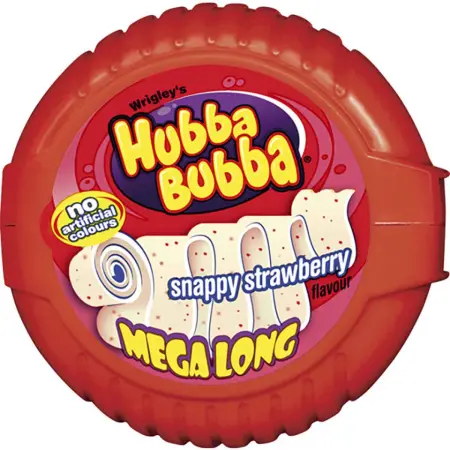 Hubba Bubba Mega Long Tuggummi Jordgubb 56 - Pastiller och tuggummin - 4009900381352 - 0