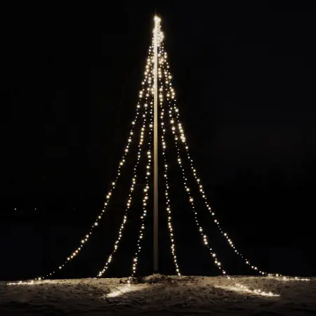 Flaggstång ljusslinga blinkande Finnlumor 600LED -  - 6410416277882 - 0