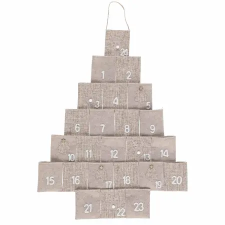 Adventskalender 75 cm ljusbrun - Julkalendrar - 6410416510781 - 0