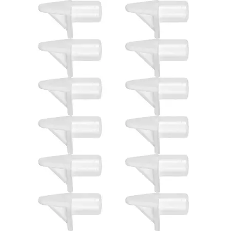 Hyllstöd 666 6mm 12st plast - Hyllskenor, hyllstöd och rör - 6414671025684 - 0