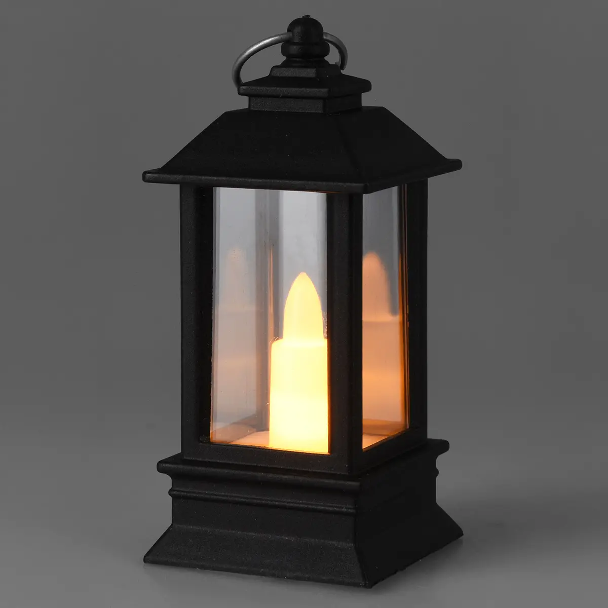 Lygte Stald 9 cm med lysende lys - LED lanterner - 8721037109123 - 0