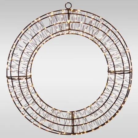 Lyskrans 480 LED 38 cm Flash varm hvid - Lys dekorationer indendørs - 8721461179907 - 0