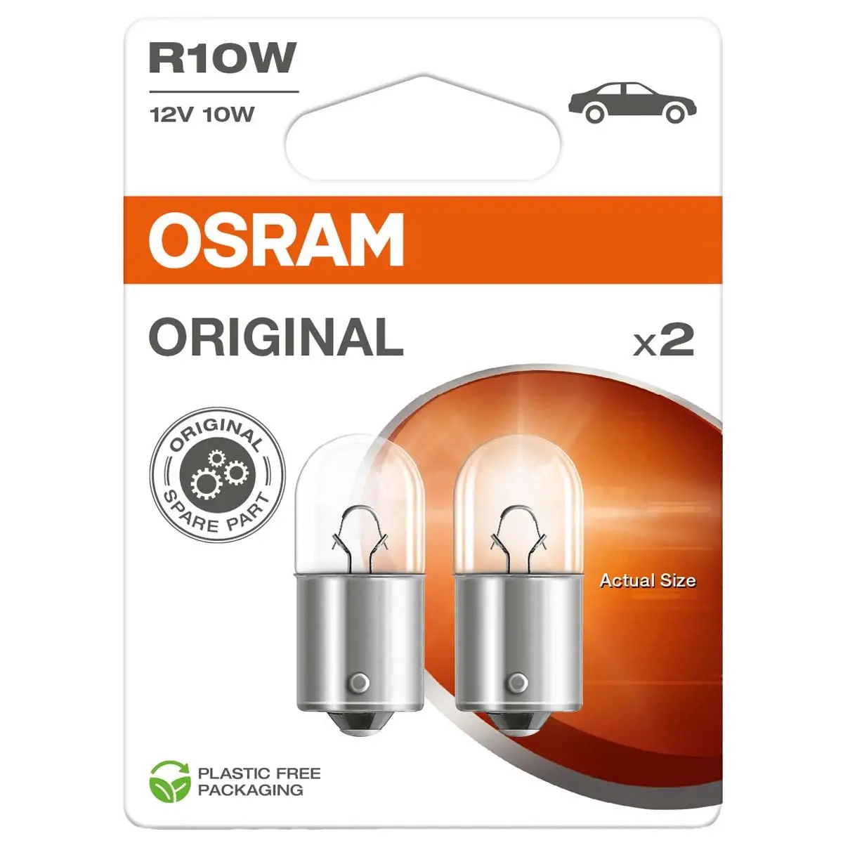 Osram glödlampa 5008 R10W 12814 2 st - Glödlampor med glassockel - 4062172396066 - 0