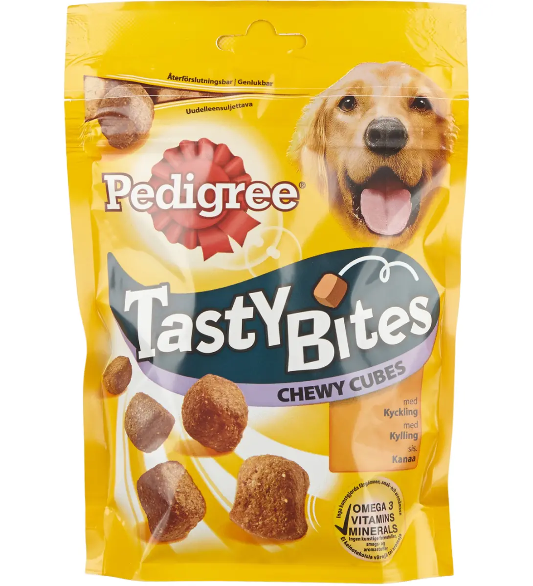 Pedigree Lækre Tyggebidder Kylling 130g - Hundegodbidder og lækkerier - 5998749127025 - 0