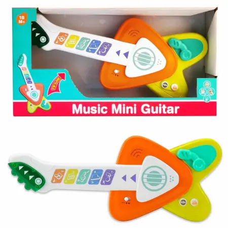 Gitarr leksak med ljus och musik, 18 månaders - Leksaksverktyg och inomhusleksaker - 6410416378824 - 0