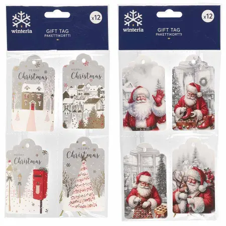 Winteria julklappsetiketter 12-pack - Paketinslagning - 6410416574967 - 0