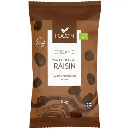 Råchokladrussin 80g ekologisk Foodin - Delikatesser och drycker - 6430051824876 - 0