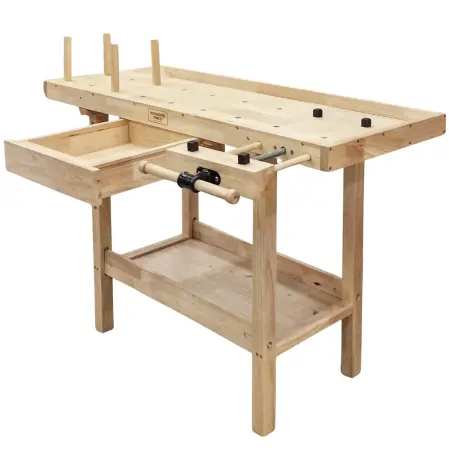 Basis bænk 126x62x84cm - Høvlemaskiner, fræsemaskiner og drejebænke - 6438471309386 - 1