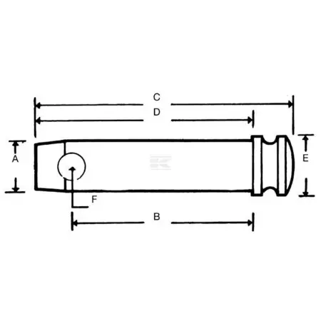 Drivstångsaxel 22x103mm kat 1 - Sprintar, bultar och kulor för traktor - 8716106070824 - 1