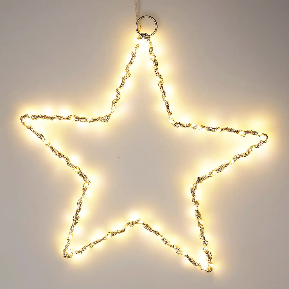 Ljusstjärna silver 30 cm LED - Dekorationsbelysning - 8721037552370 - 0