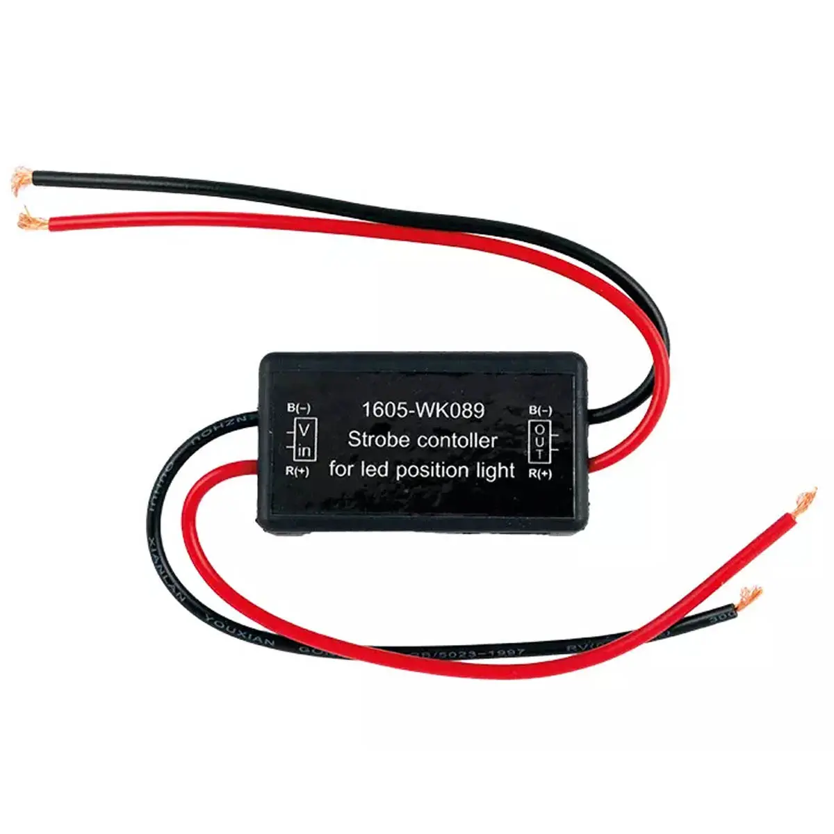 LED-stroboskopstyrning 12/24V 1-kanal - Kabelsatser och kontakter för extraljus - 1605-WK089 - 0