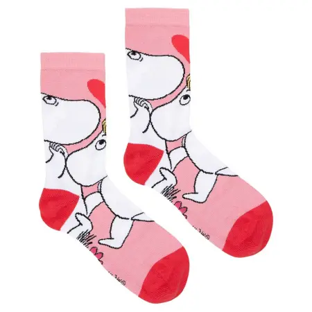 Mumin strumpor Mumintrollet & Snorkfröken rosa 42-46 - Strumpor och bälten - 6416844170900 - 1