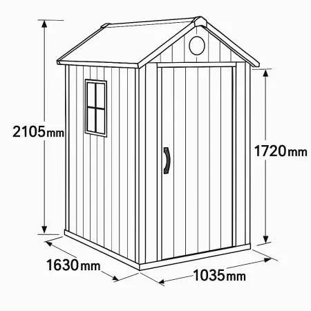 Förråd Vador S 1,69 m² - Trädgårdsförråd, redskapsbodar och skydd - 6438168118192 - 1
