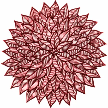 Pöytätablet Flower rød 38cm - Bordløbere og dækkeservietter - 6410416185545 - 0