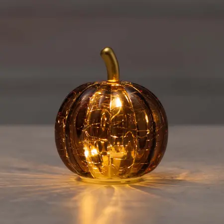 LED-pumpa i glas Finnlumor brun  9cm - Dekorationsföremål - 6410416580340 - 0