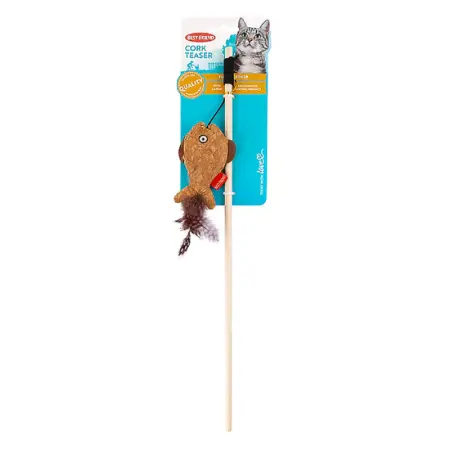 Kattens fiskestang legetøj Cork Teaser - Kattelegetøj og aktivering - 5700551251252 - 1