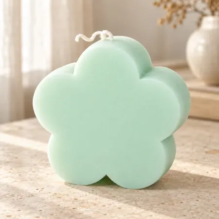 Blomstelys grøn 9,5 cm - Stearinlys og fyrfadslys - 6416906877884 - 1