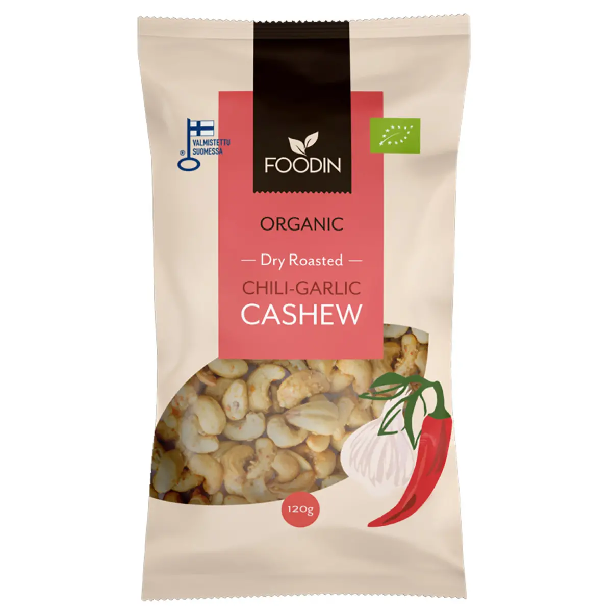 Cashewnöt Chili vitlök 120g - Nötter, frön och pålägg - 6430048237740 - 0