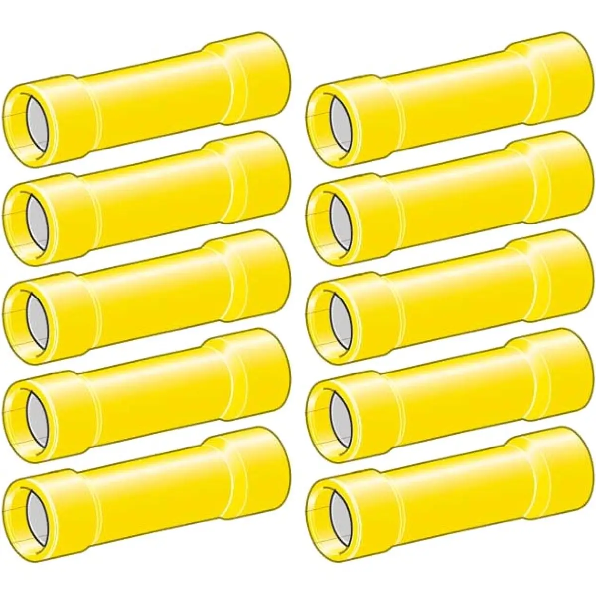 Forlængerstik 3,4mm 10stk gul - Abiko - 6438255200151 - 0