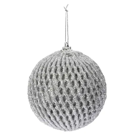Kuulekrysantemum 7cm guld glitter - juletræspynt - 8719987914751 - 0